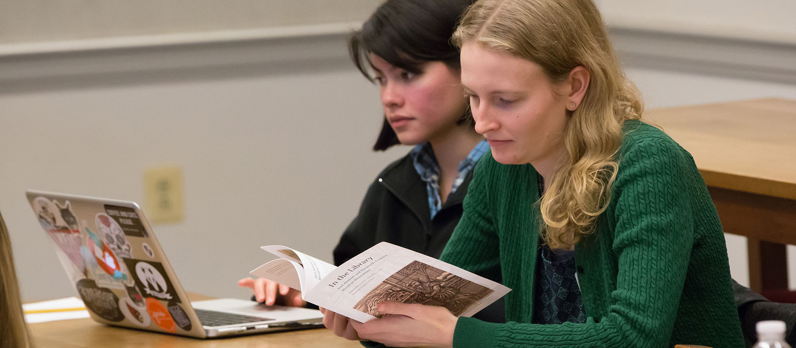 Library and information science students in class