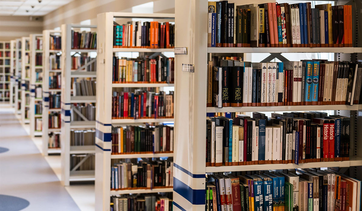 Library shelves