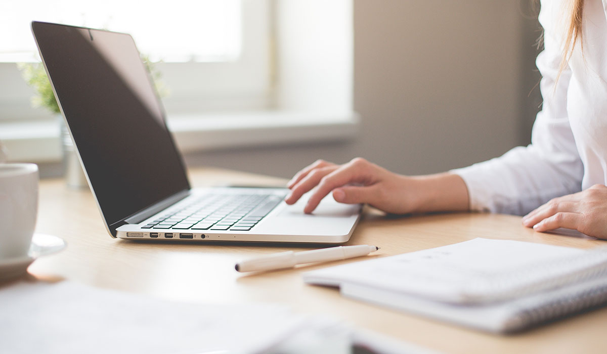 Person at laptop computer